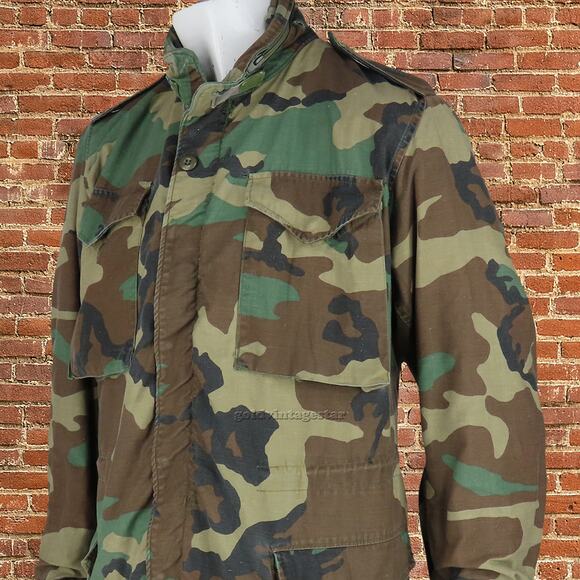 80s Camo Military Jacket S: Urban-Ready, Tactical Trend - Picture 5 of 7